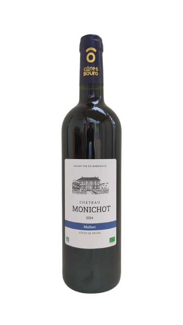 Château Monichot - Malbec 2024 - Organic Côtes de Bourg - Malbec - 75cl